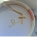 Χρυσός γυναικείος βαπτιστικός σταυρός Κ14 με αλυσίδα